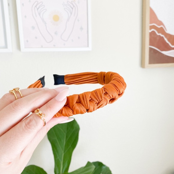 Braided headbands brown and burnt Orange - Picture 3 of 5